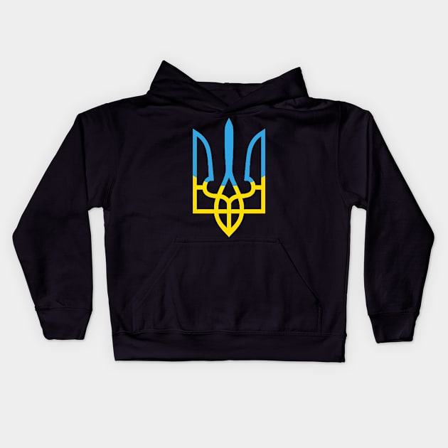 Ukraine trident Kids Hoodie by TaipsArts